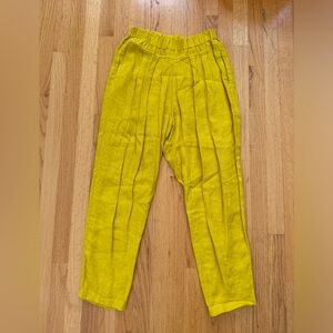 Black Crane linen Carpenter pants